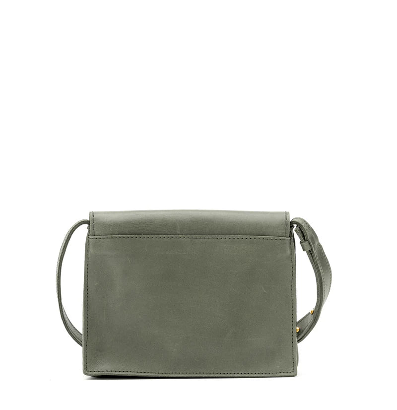 Sage Minimalist Flap-Closure Shoulder Bag with Adjustable Strap