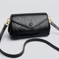 Envelope-Style Snap-Closure Flap Over Shoulder Bag with Adjustable Strap PU Leather