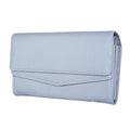 Multi-Flap Pebble-Texture Long Wallet with Secure Snap Closure